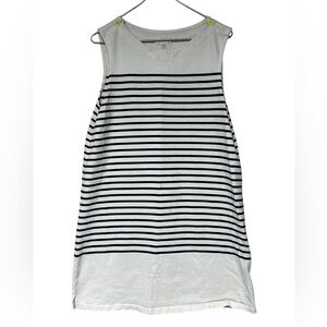Anthropologie Allihop nautical striped sleeveless shift dress neon buttons